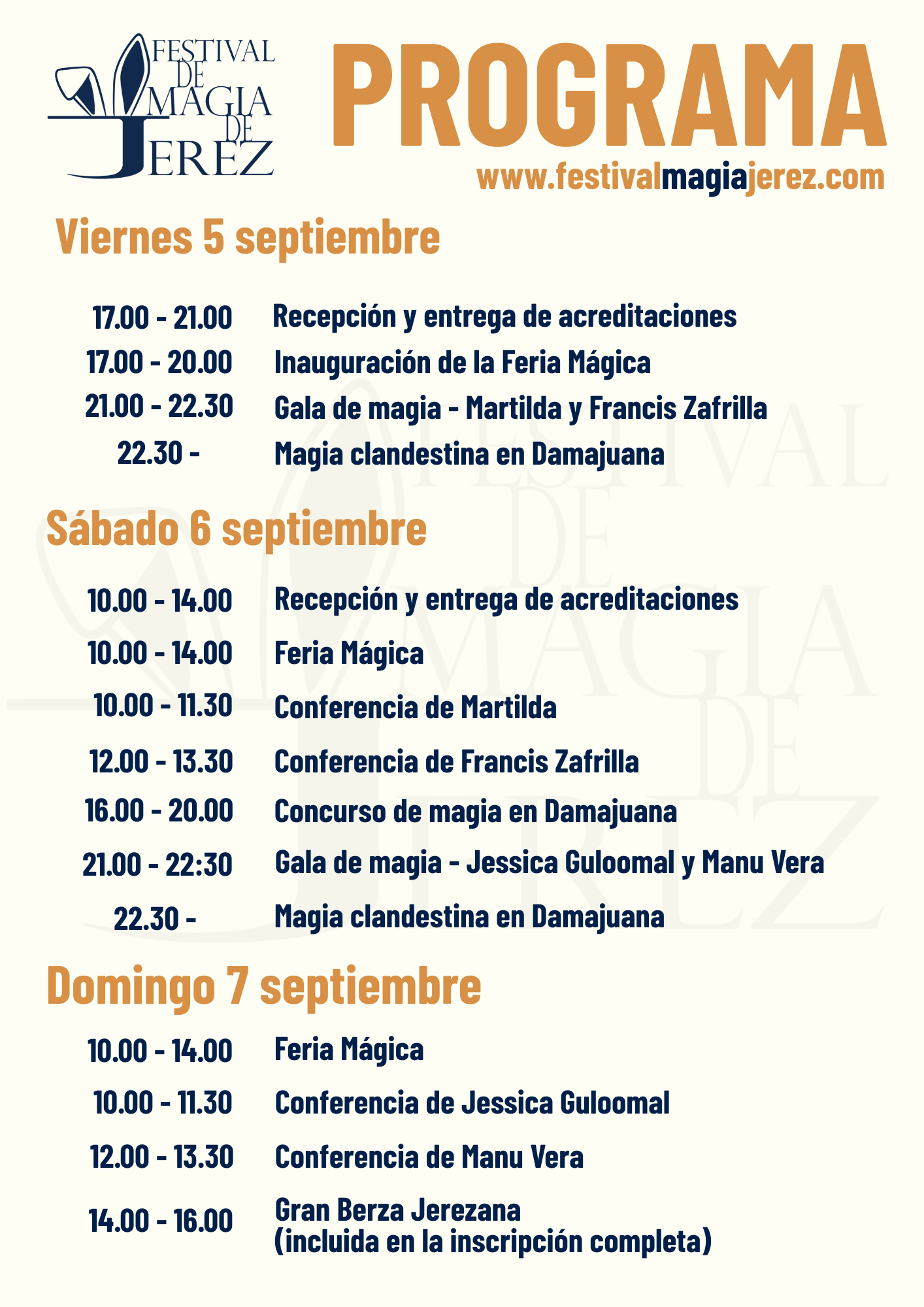Programa Festival de Magia